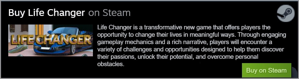 Life Changer Game Steam Button